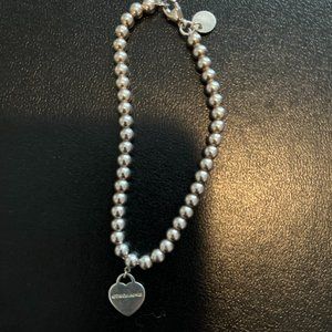 Return to Tiffany® Heart Tag Bead Bracelet in Silver